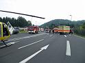 Schwerer Unfall mit Reisebus Lohmar Donrather Dreieck P118